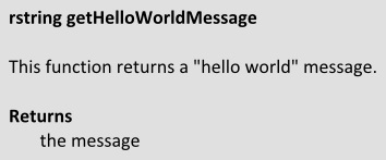 An image of the generated documentation for return values.